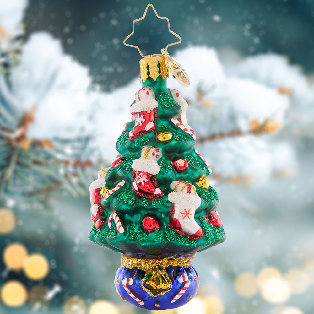 Christopher Radko Candy Cane Conifer Glass Ornament – Hand-Crafted 2023 Holiday Collectible