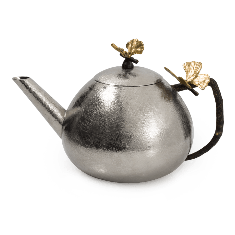 Butterfly Ginkgo Round Tea Pot