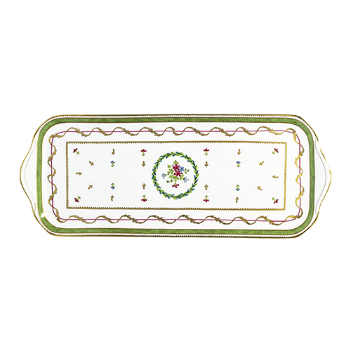 Vieux Paris Vert Oblong Cake Platter
