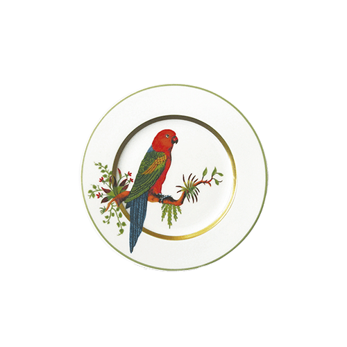 Alain Thomas Bread & Butter Plate - Red Parakeet