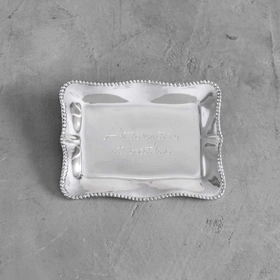 Giftables Pearl Denisse Rectangular Engraved Tray "a Little Something with Great Love"