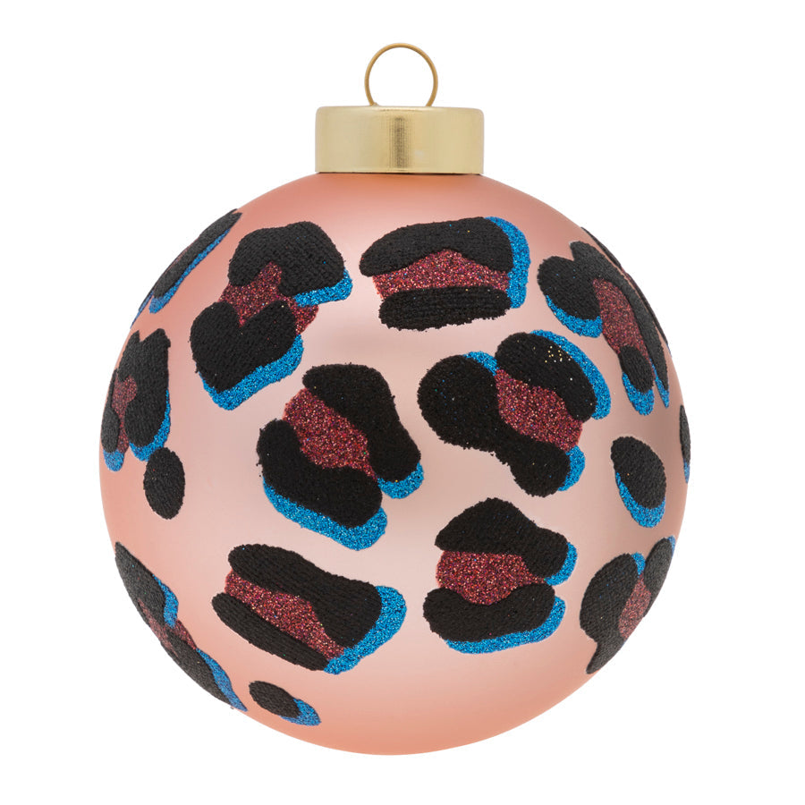 Pink Leopard Print Ornament
