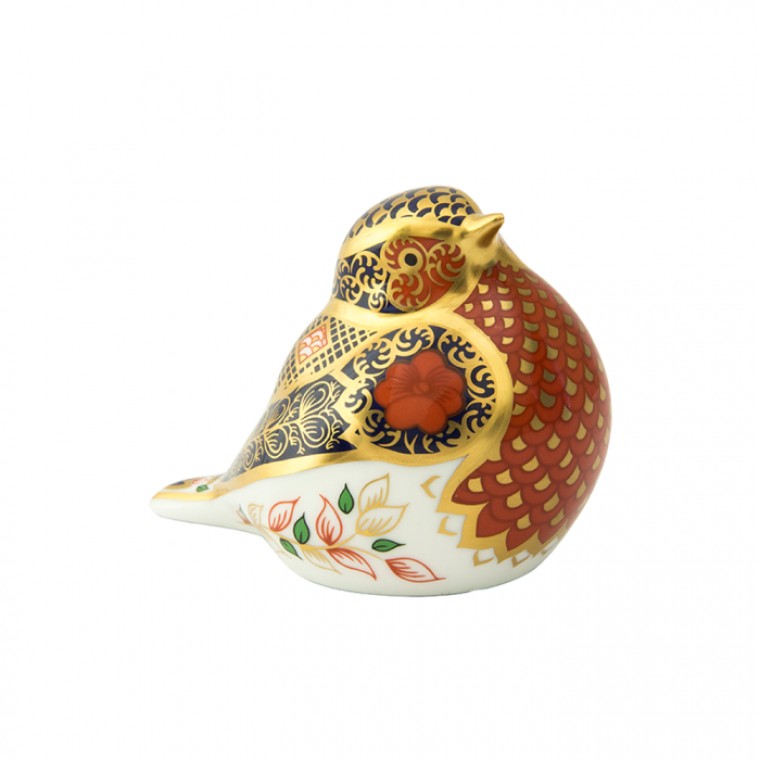 Old Imari Solid Gold Band Robin Paperweight