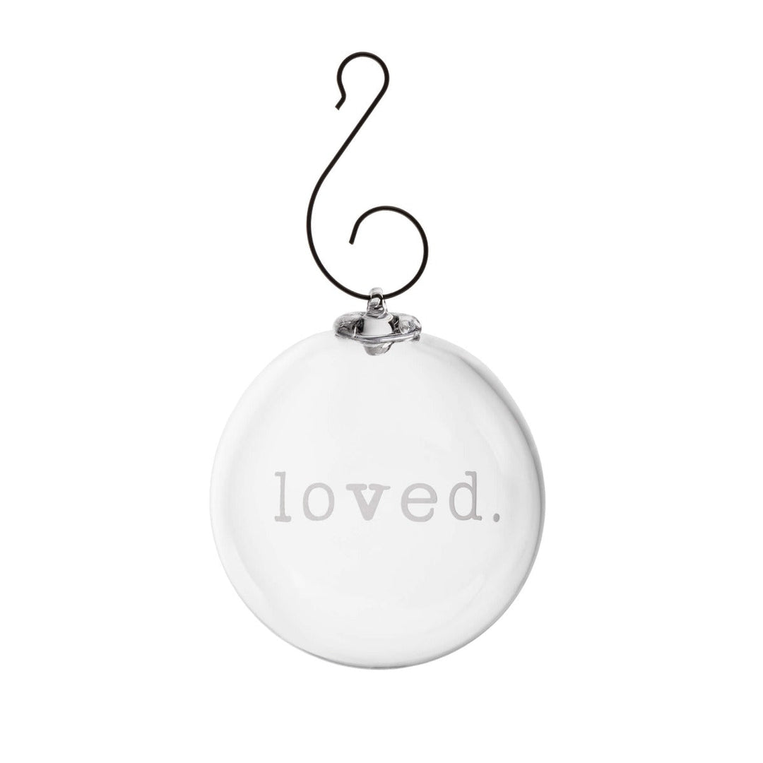 Engraved "Loved" Round Ornament