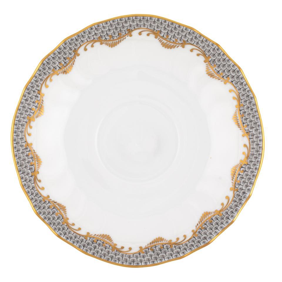 Fish Scale Gray Canton Saucer