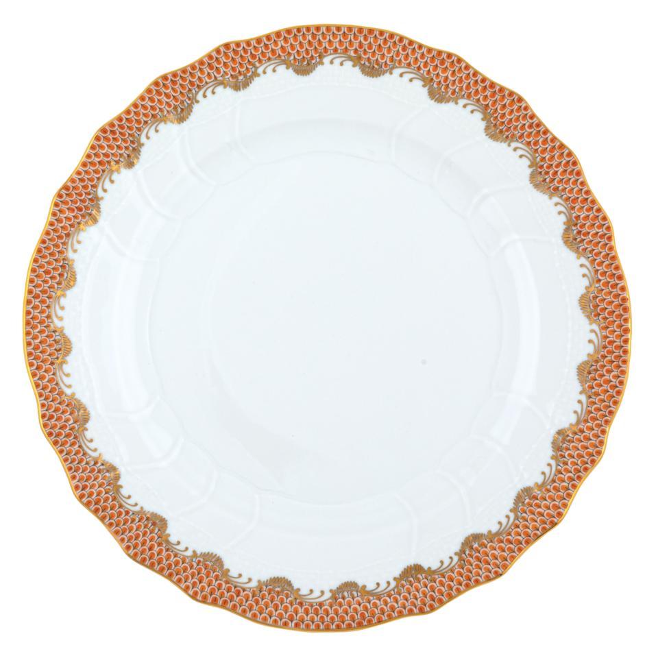Fish Scale Rust Dinner Plate