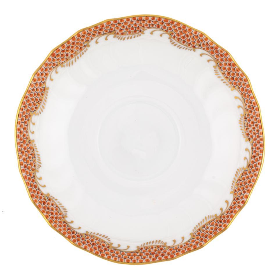 Fish Scale Rust Canton Saucer
