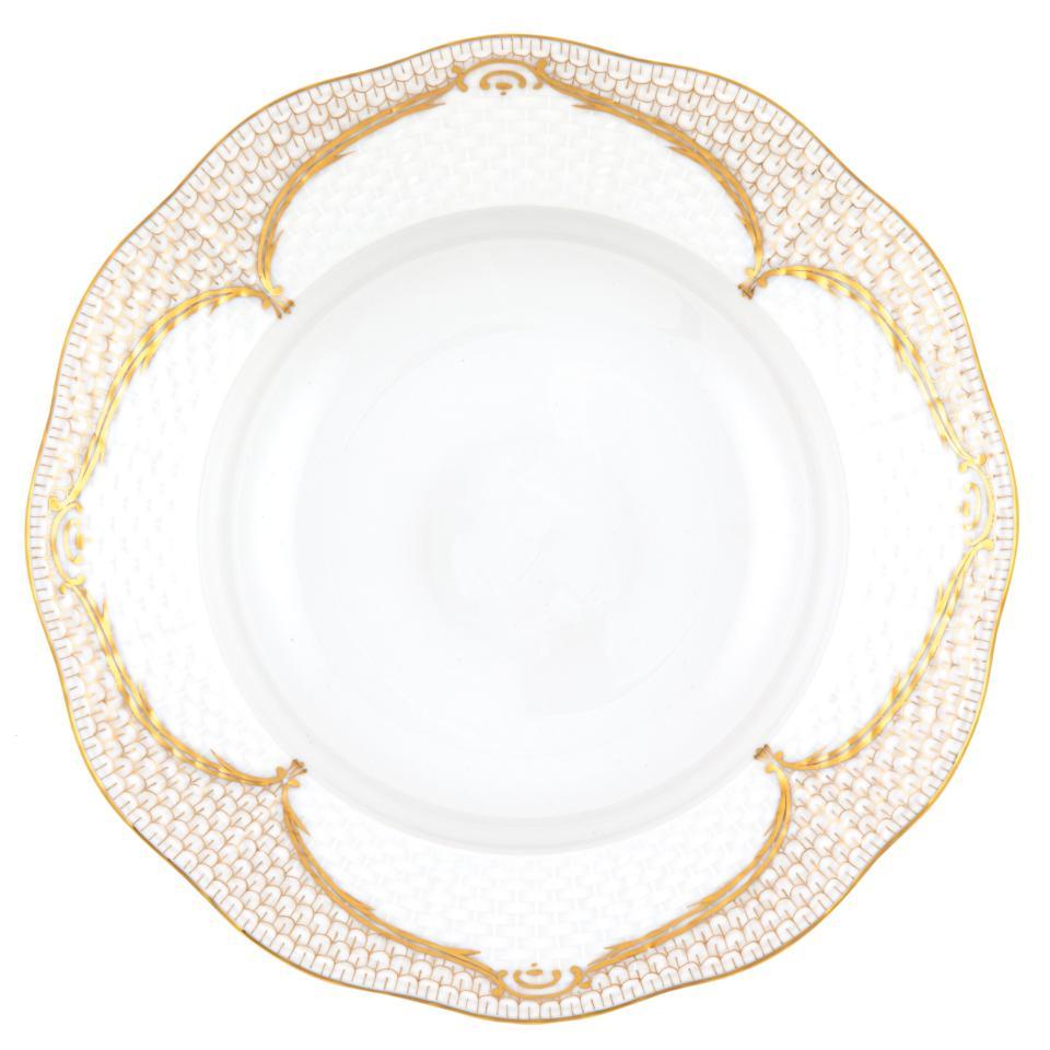 Golden Elegance Rim Soup Plate
