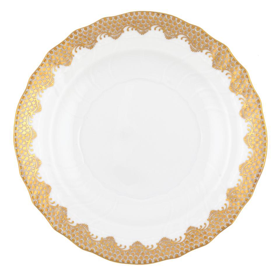 Fish Scale Gold Salad Plate