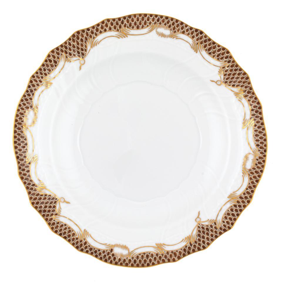 Fish Scale Brown Salad Plate