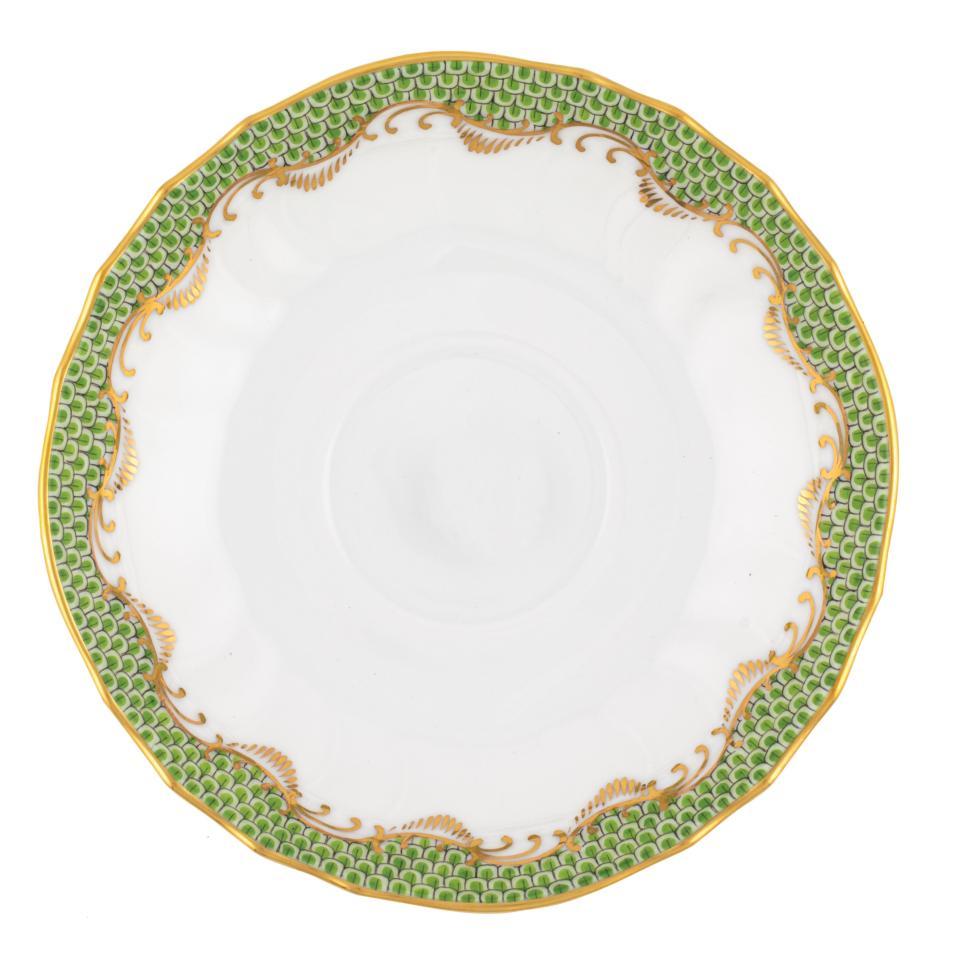 Fish Scale Evergreen Canton Saucer