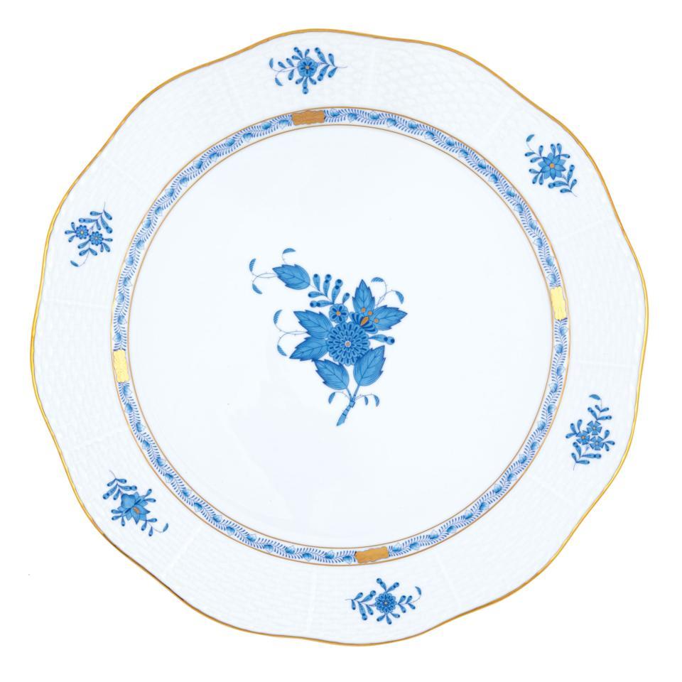 Chinese Bouquet Blue Round Platter