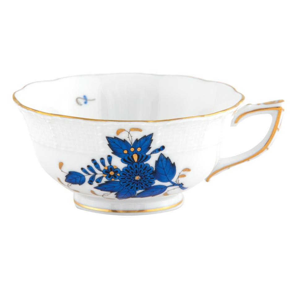 Chinese Bouquet Black Sapphire Tea Cup