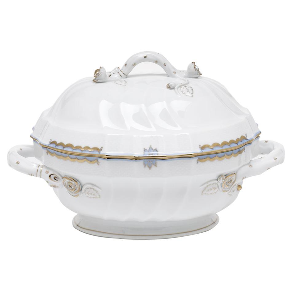 Princess Victoria Light Blue Tureen With Branch