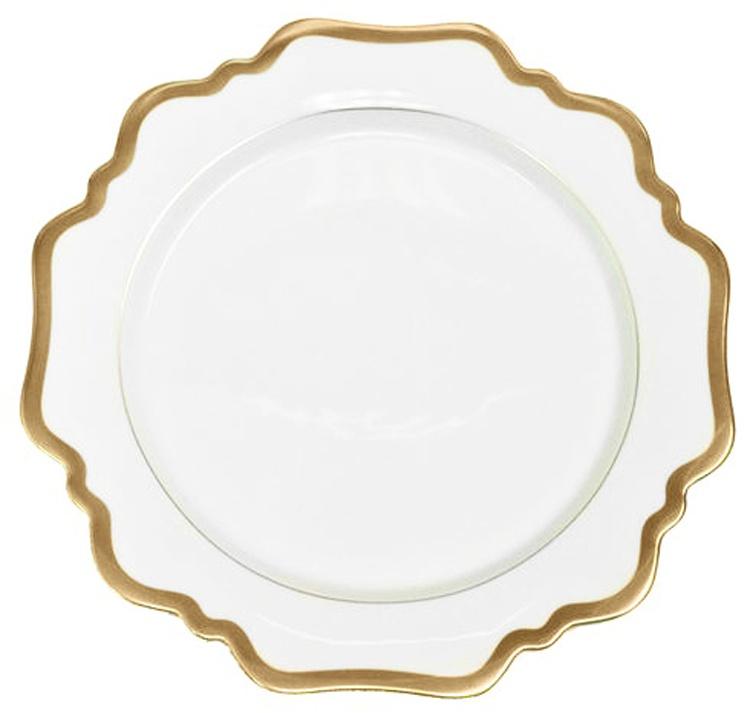 Antique White With Gold Filet Salad