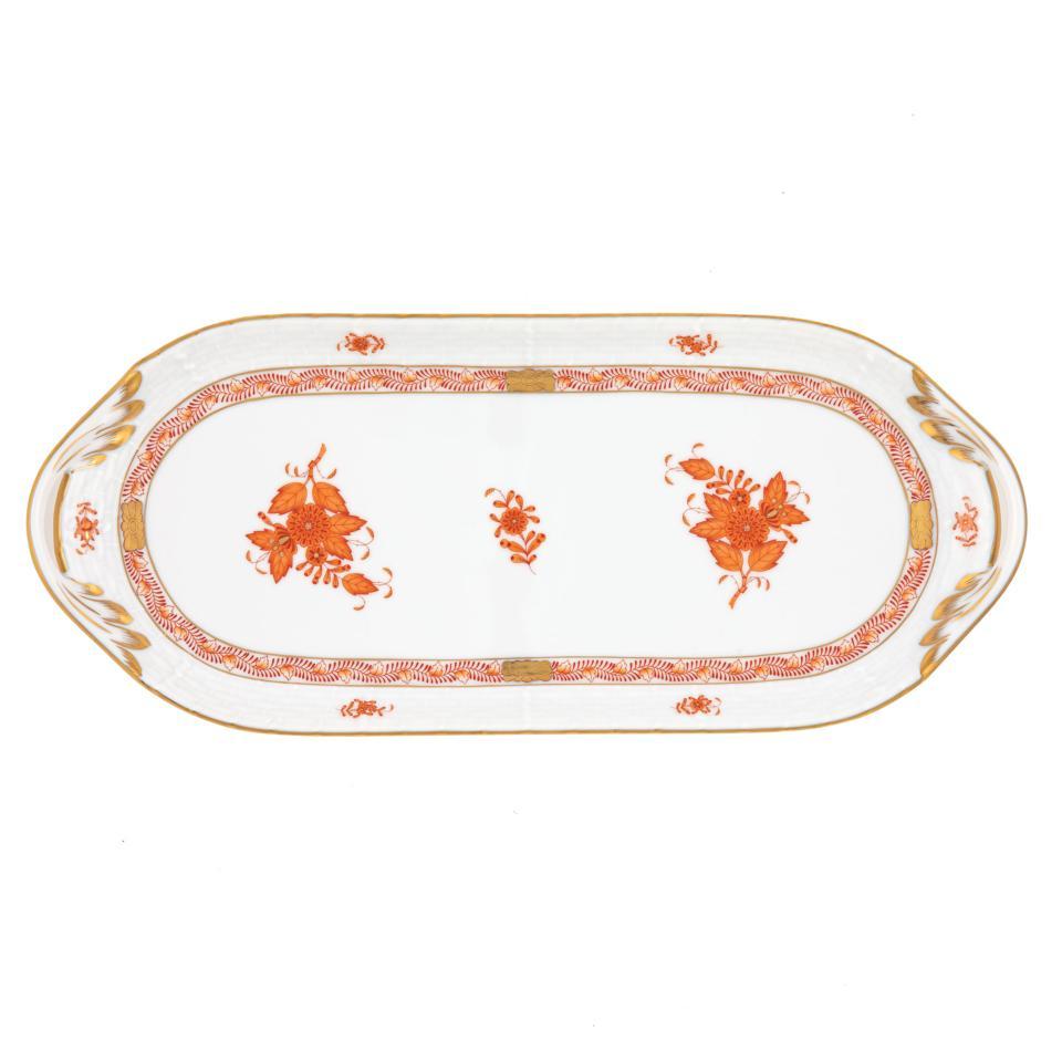 Chinese Bouquet Rust Sandwich Tray