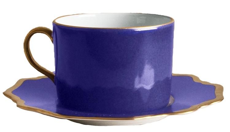 Anna'S Palette Indigo Blue Tea Saucer
