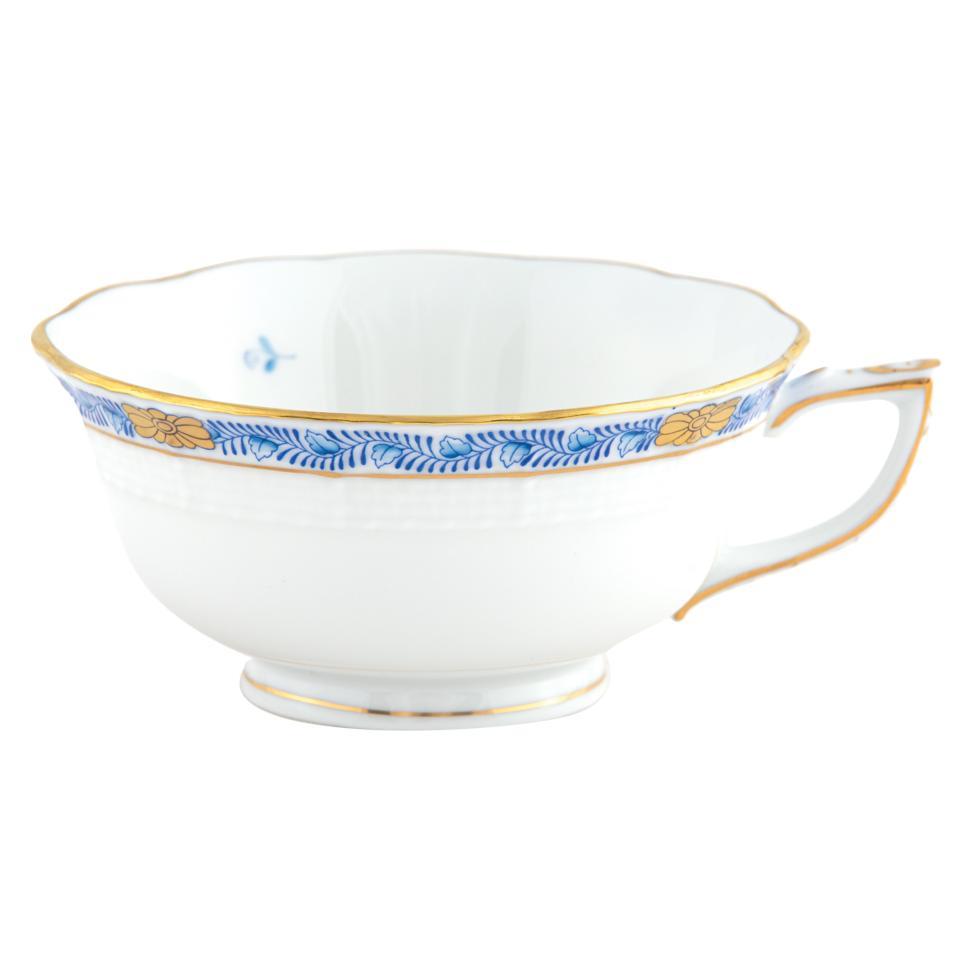 Chinese Bouquet Garland Blue Tea Cup