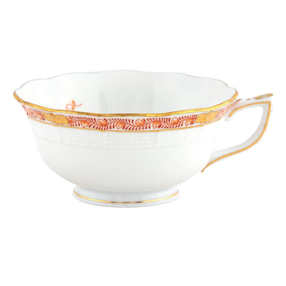Chinese Bouquet Garland Rust Tea Cup