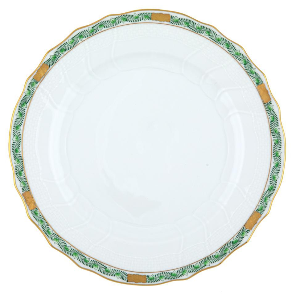 Chinese Bouquet Garland Green Dinner Plate