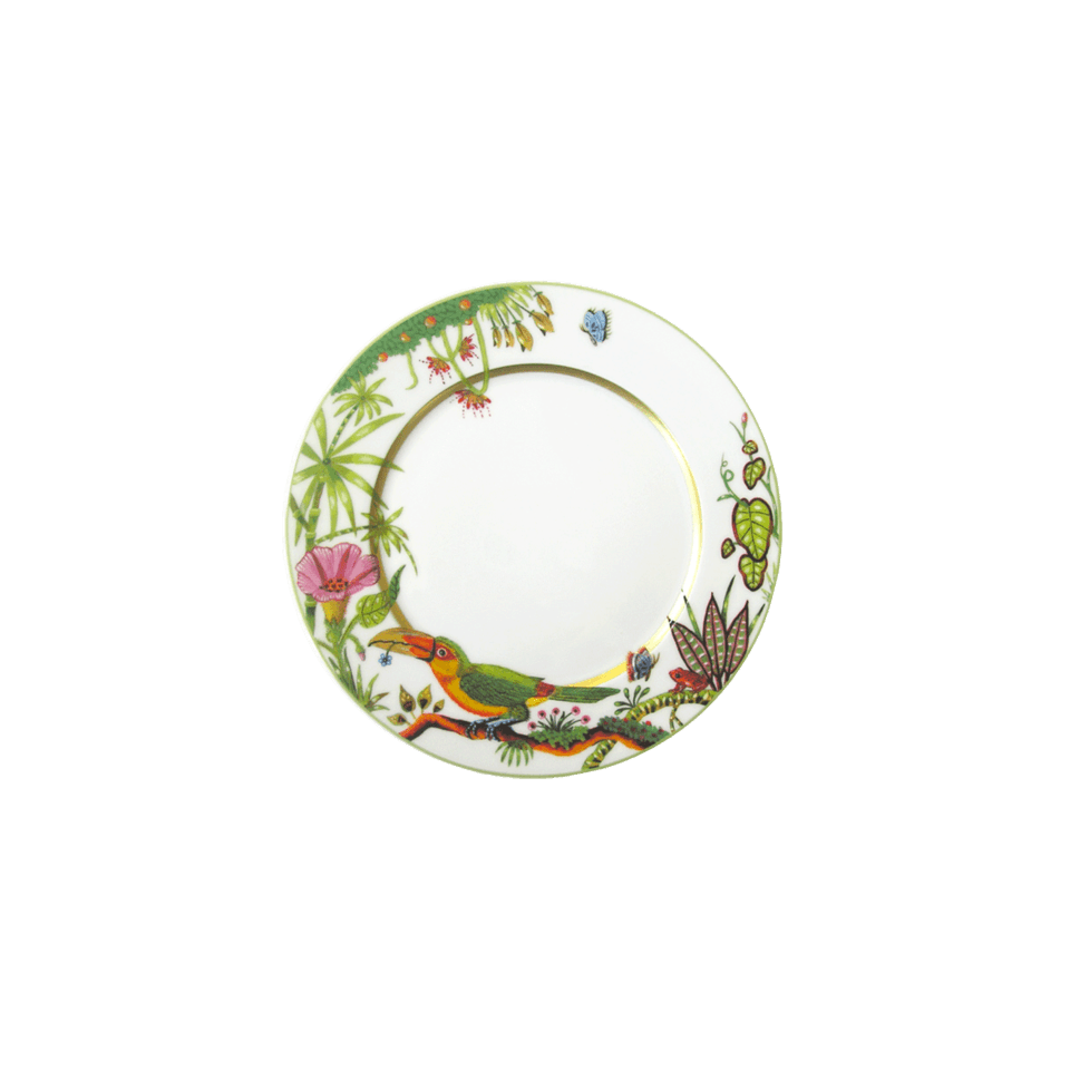 Alain Thomas Dessert Plate - Toucan Facing Left