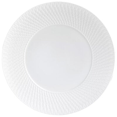 Twist White Dinner Plate 10.6In