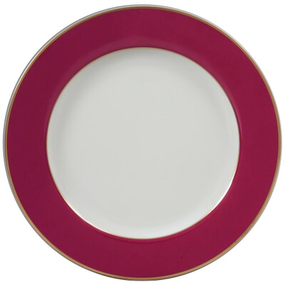 Roseraie Service Plate (Raspberry Rim)