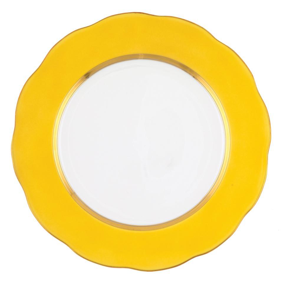 Silk Ribbon Lemon Service Plate
