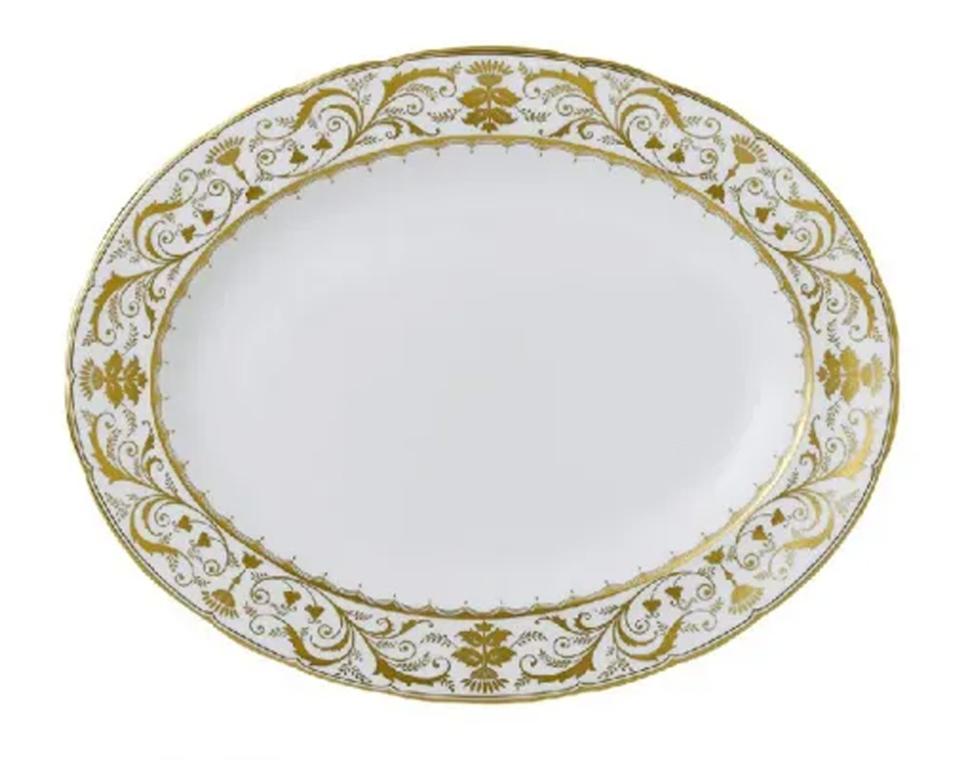 Darley Abbey White Small Oval Dish 13"