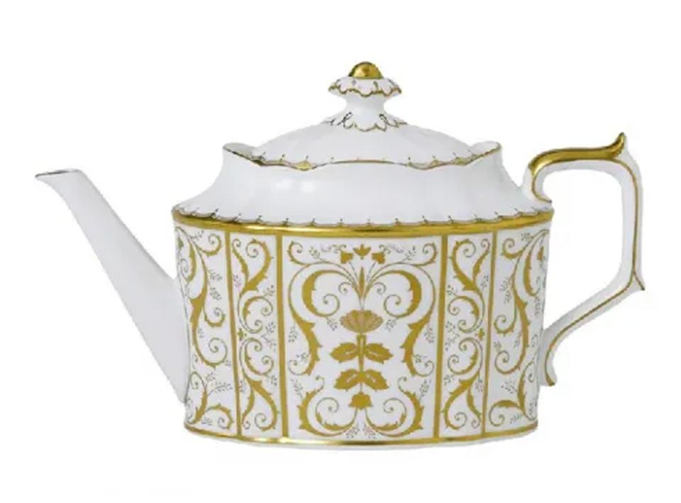 Darley Abbey White Large Teapot 43 oz.