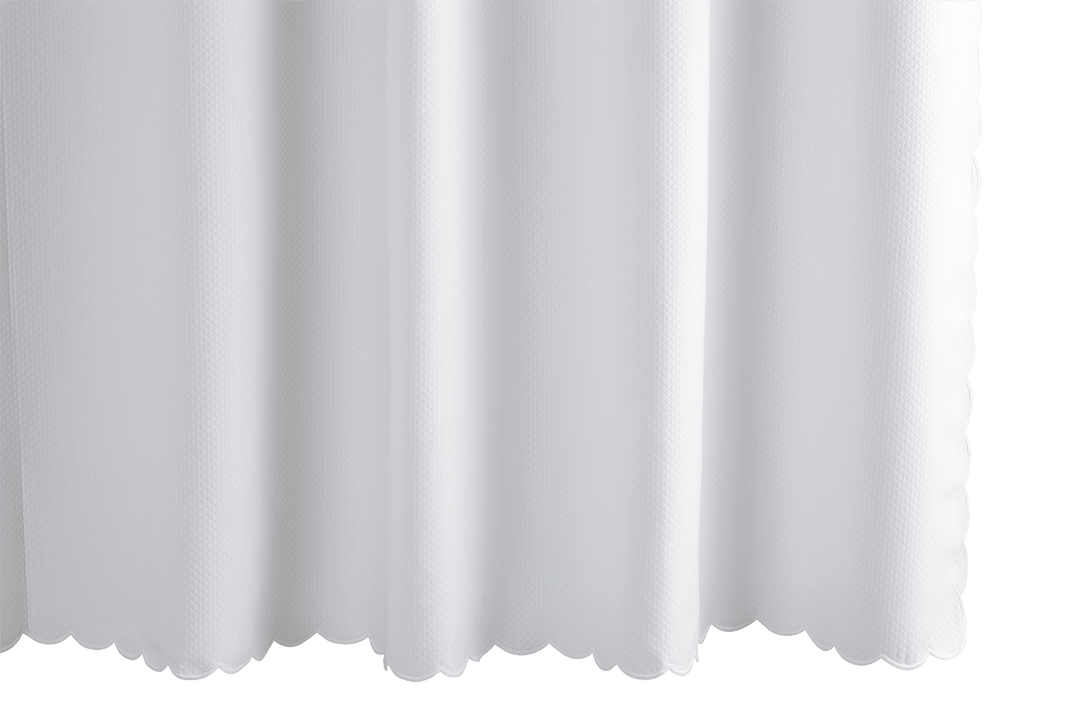 Diamond Pique Scallop Shower Curtain