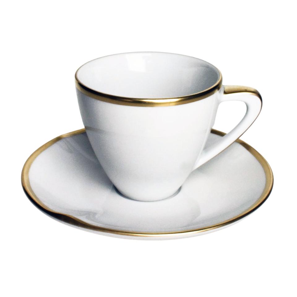 Simply Elegant Gold Espresso Cup/Saucer