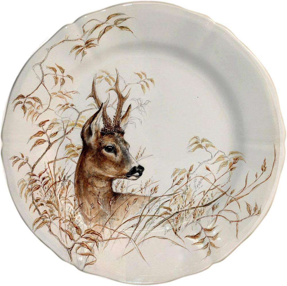 Sologne Dessert Plate, Deer