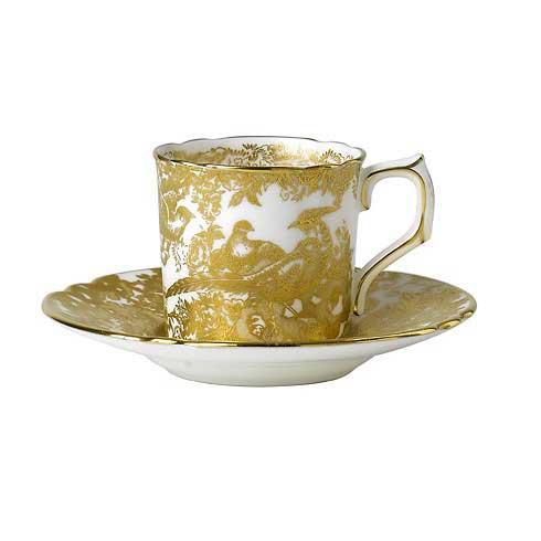Aves - Gold Coffee Saucer