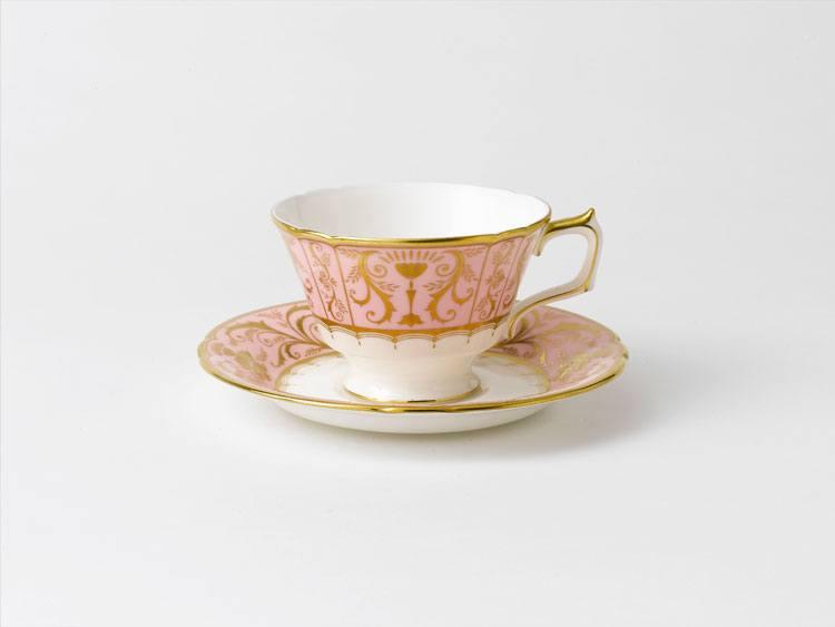 Darley Abbey Harlequin - Baby Pink Tea Cup