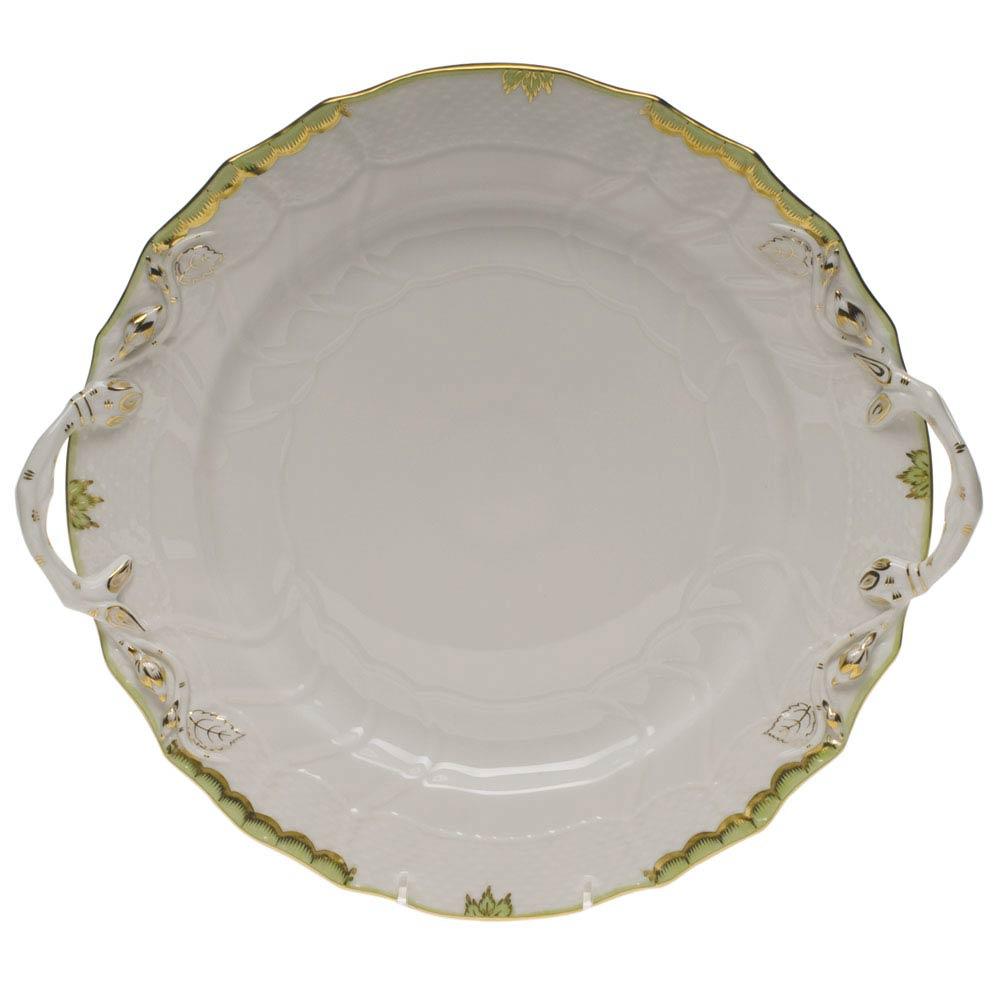 Princess Victoria Green Chop Plate With Handles