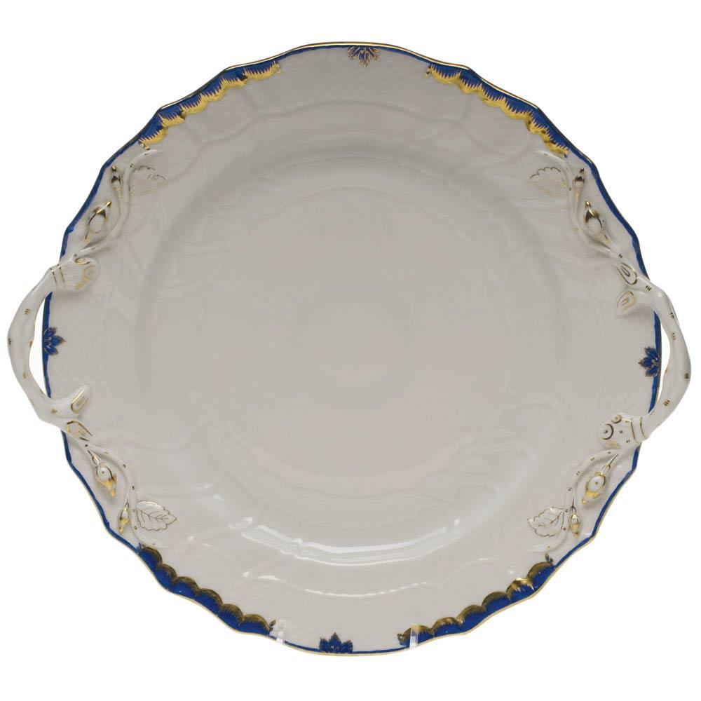 Princess Victoria Blue Chop Plate With Handles