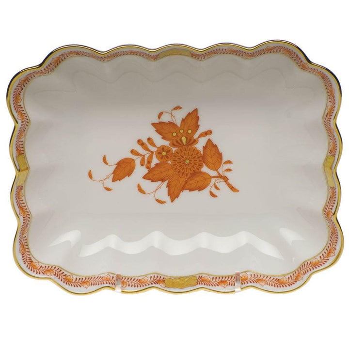 Chinese Bouquet Oblong Dish