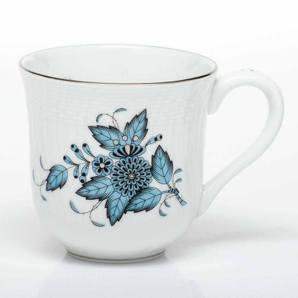 Chinese Bouquet Turquoise & Platinum Mug