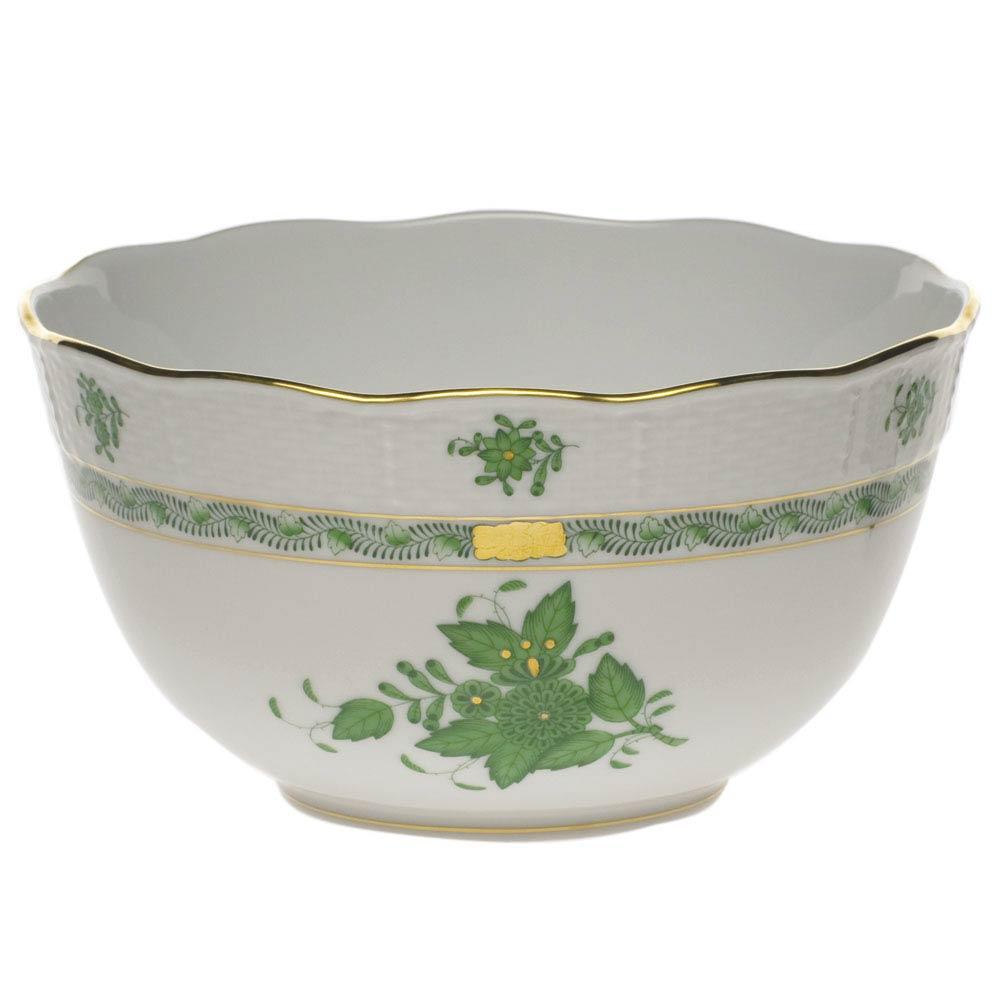 Chinese Bouquet Green Round Bowl