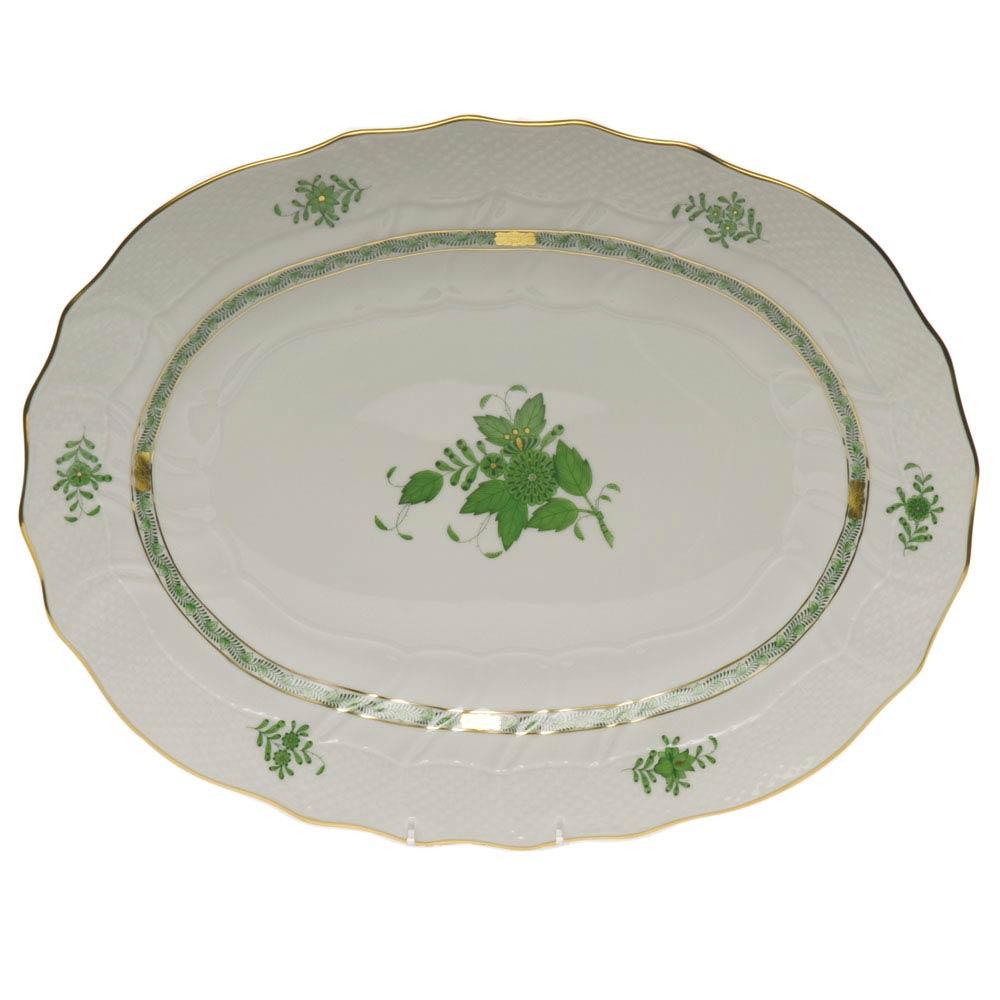 Chinese Bouquet Green Platter