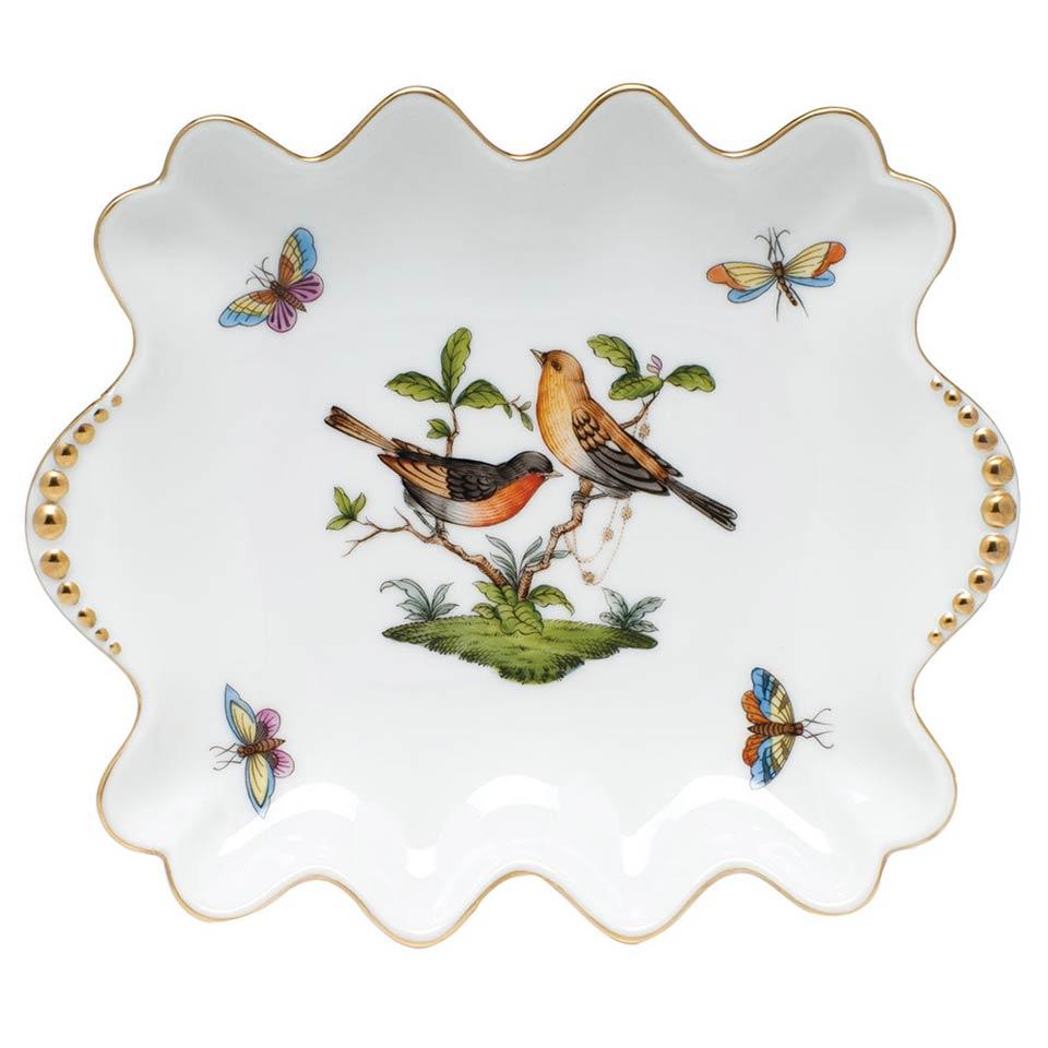 Rothschild Bird Small Dish With Pearls