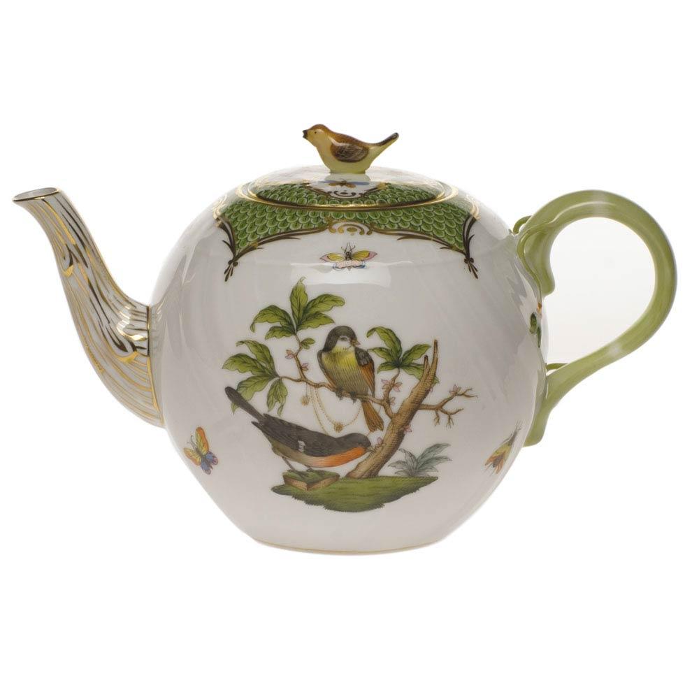 Rothschild Bird Green Tea Pot With Bird