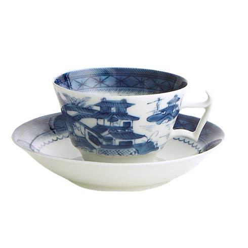 Blue Canton Tea Cup & Saucer