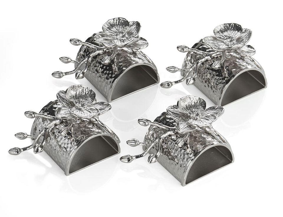 White Orchid Napkin Ring (Set of 4)