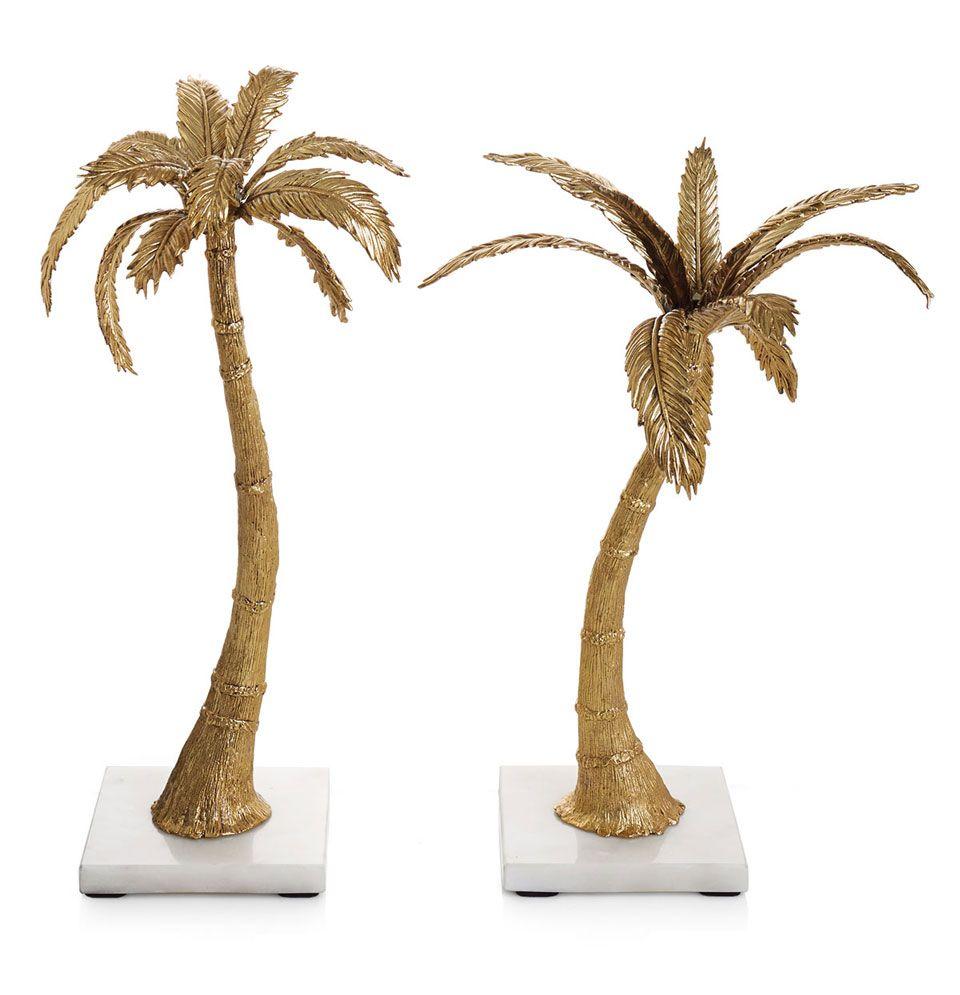 Palm Candleholders Pair