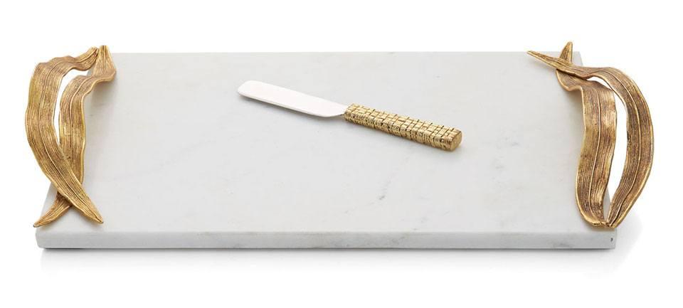 Palm Cheese Board With Knife