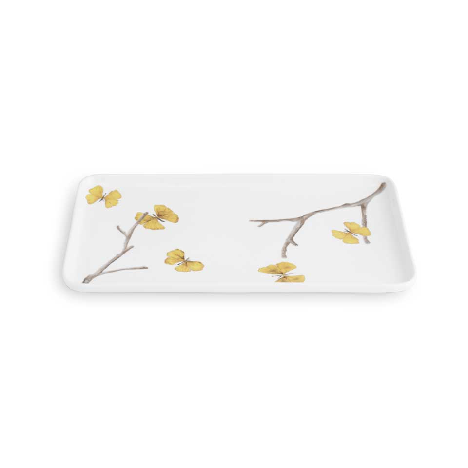 Butterfly Gingko Porcelain Vanity Tray