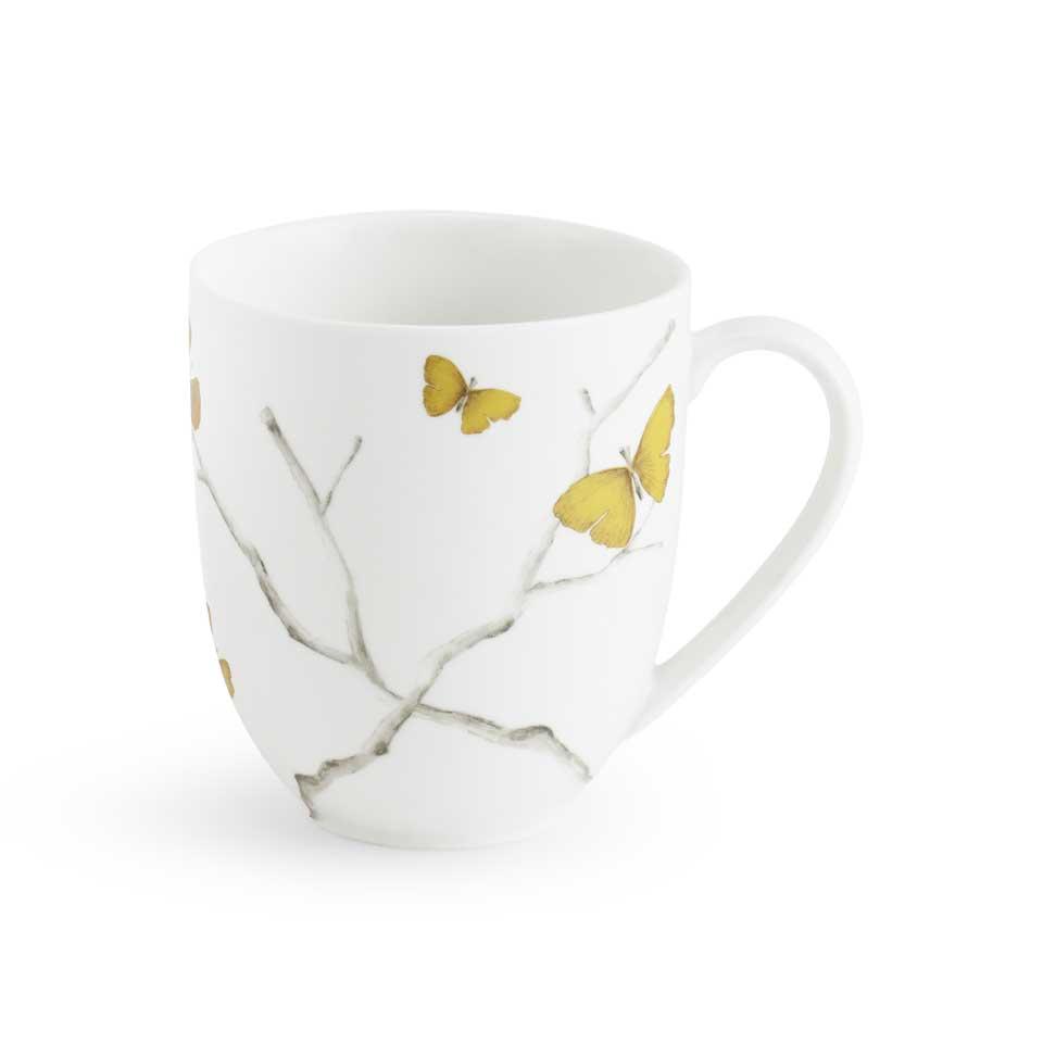 Butterfly Ginkgo Porcelain Mug