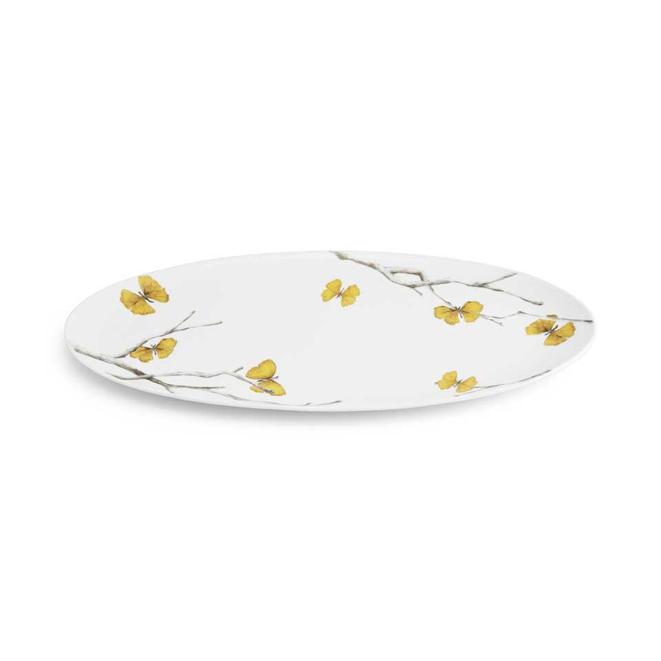 Butterfly Ginkgo Porcelain Platter